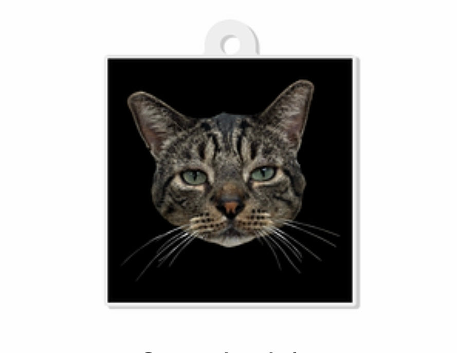 Square Chornobyl Head Keychain