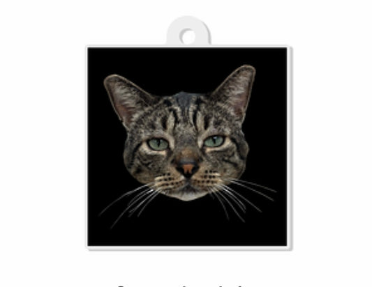 Square Chornobyl Head Keychain